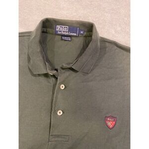 Mens Polo Ralph Lauren Short Sleeve Golf Polo Shirt Exclusive Trim Fine Cotton M